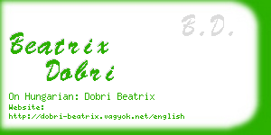 beatrix dobri business card